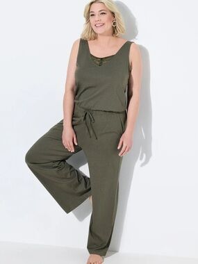 Knit Army Green Jumpsuit